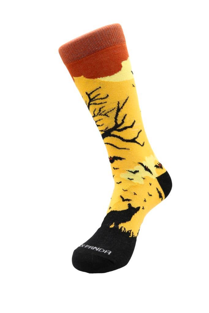 Pensive Owl Resting in a Tree Socks (Adult Medium)