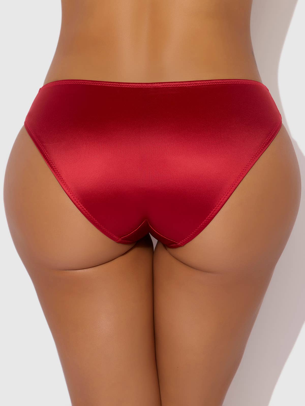 ALLEGRA LIQUID SATIN HIPSTER: SAMBA RED / M