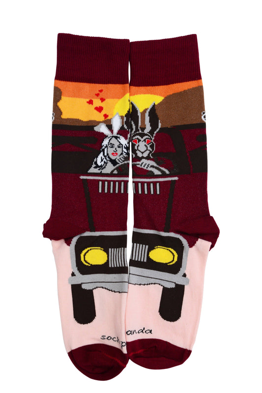 Wild Love Rabbits Socks (Adult Medium)