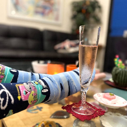 Alien Dinner Date Socks from the Sock Panda (Adult Medium - Women's Shoe Sizes 5-10)